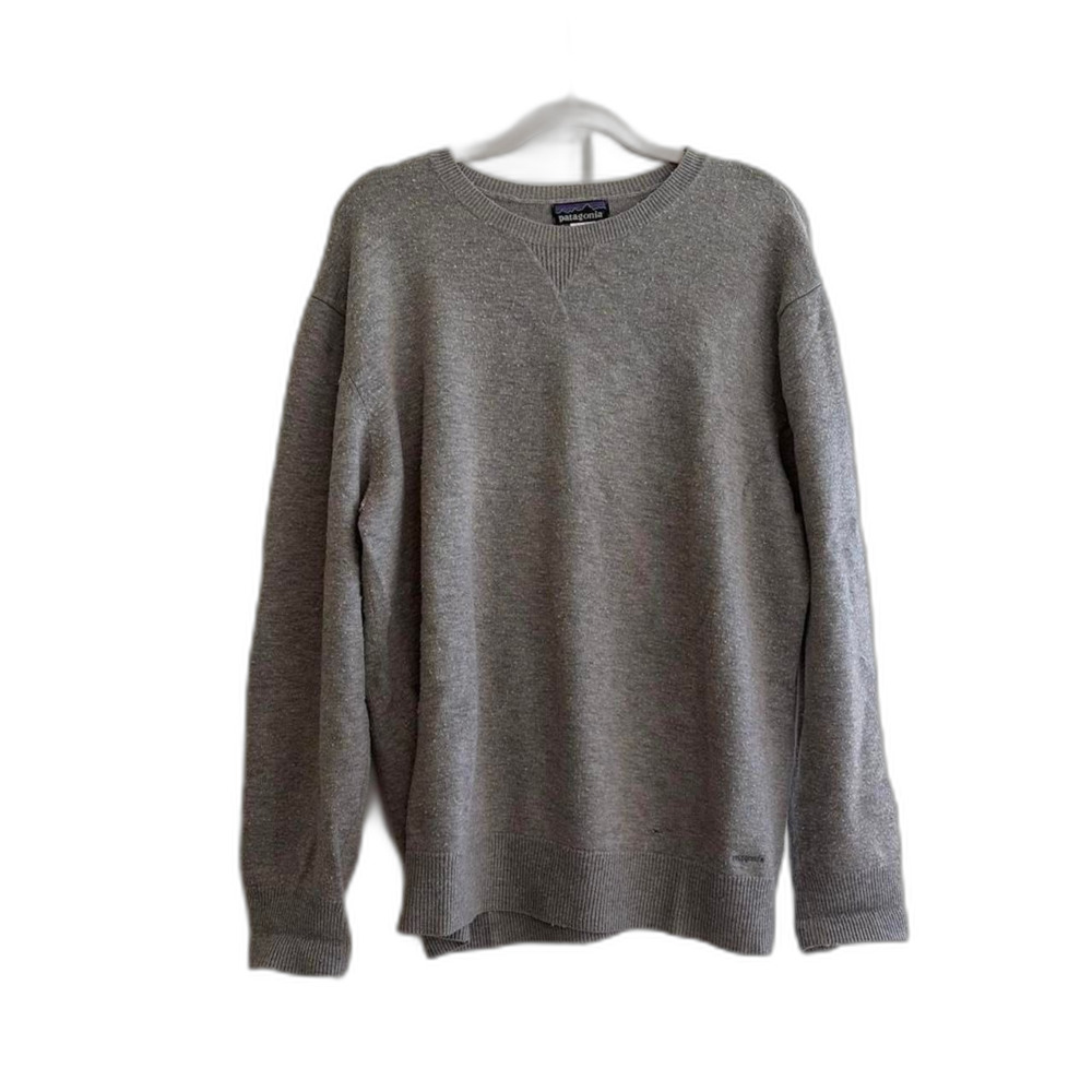 Patagonia Men's XXL Heather Gray Crewneck Sweater Wool/Cashmere Blend